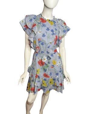 NWT Pearl Lela Rose Floral Mini Dress Medium